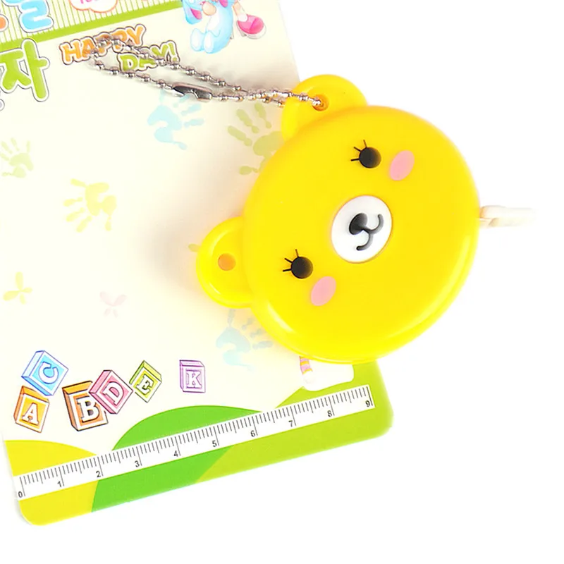 

60 Inch 1.5M Plastic Fitness Retractable Ruler Tape Measure Sewing Cloth Dieting Tailor Accurate Body Measuring Tape keychian