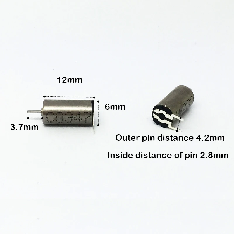 DC 1 5 3 7 V Pin Тип 612 на бесколлекторном двигателе для Микро Мини 6 мм * 12 полые чашки