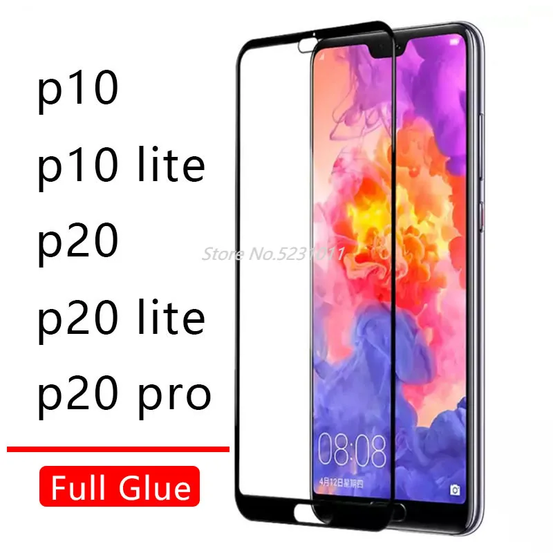 Чехол для Huawei P20 Lite Pro P10 чехол с полной проклейкой закаленное стекло Honor P 10 20 P10lite