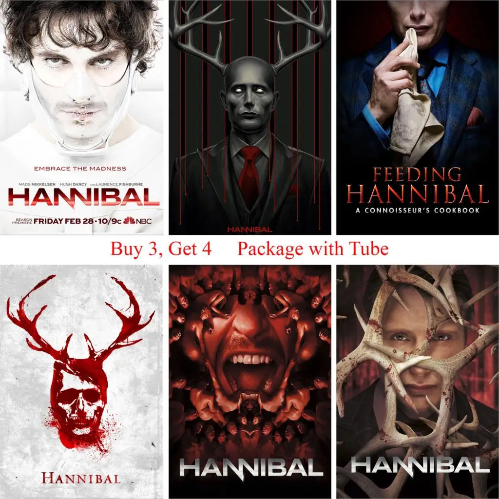 

Плакаты Hannibal, кино-стикеры Настенные, белые мелованные бумажные принты, высокое разрешение, домашнее украшение, бренд искусства для дома