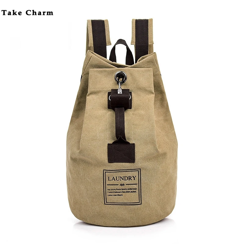 Молодежный спортивный рюкзак качественный холщовый для отдыха на открытом