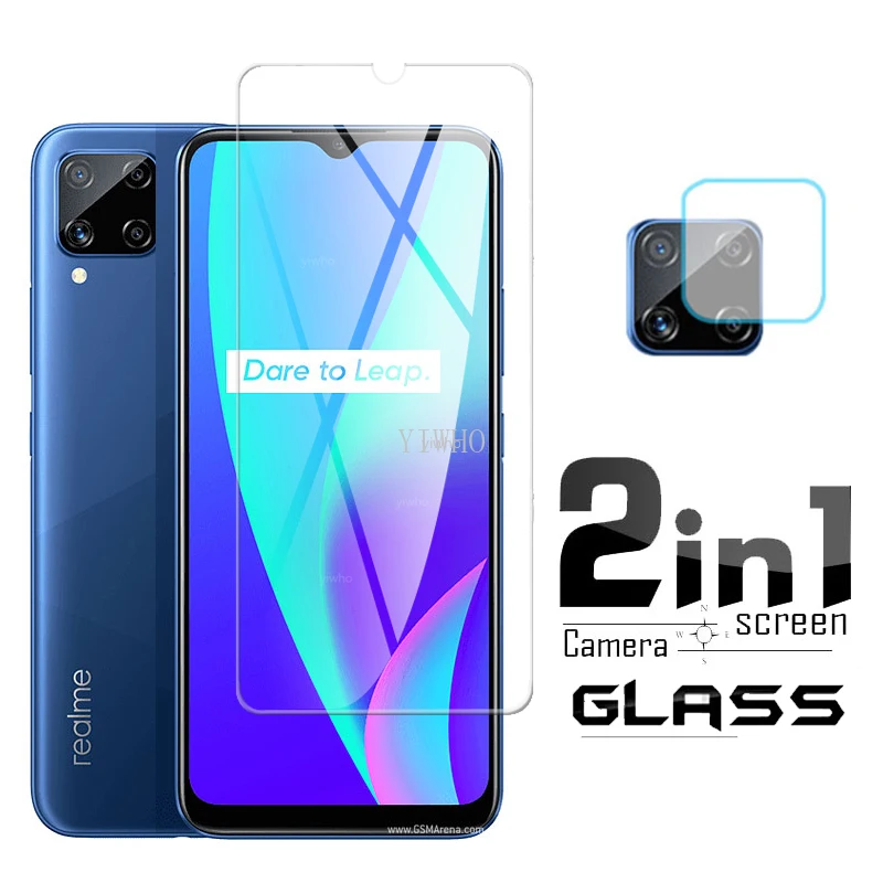 Защитное стекло 2 в 1 для Oppo Realme C15 объектива камеры Realmi c 15 фотопленка RMX2180|Защитные