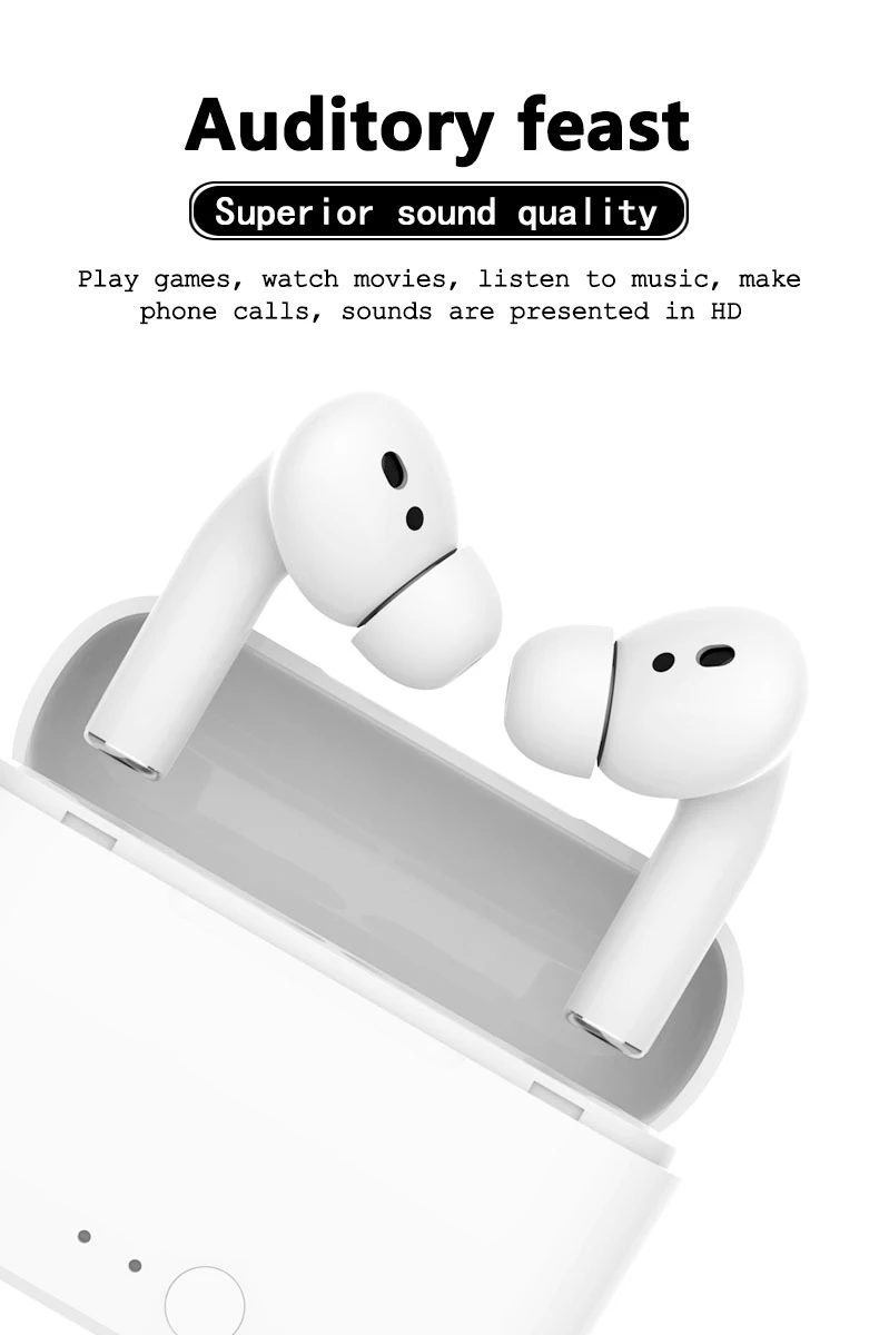 

Bluetooth TWS Headphone Handfree Earbuds Mini Earphones Wireless Stereo Sports Headsets with Charging Box