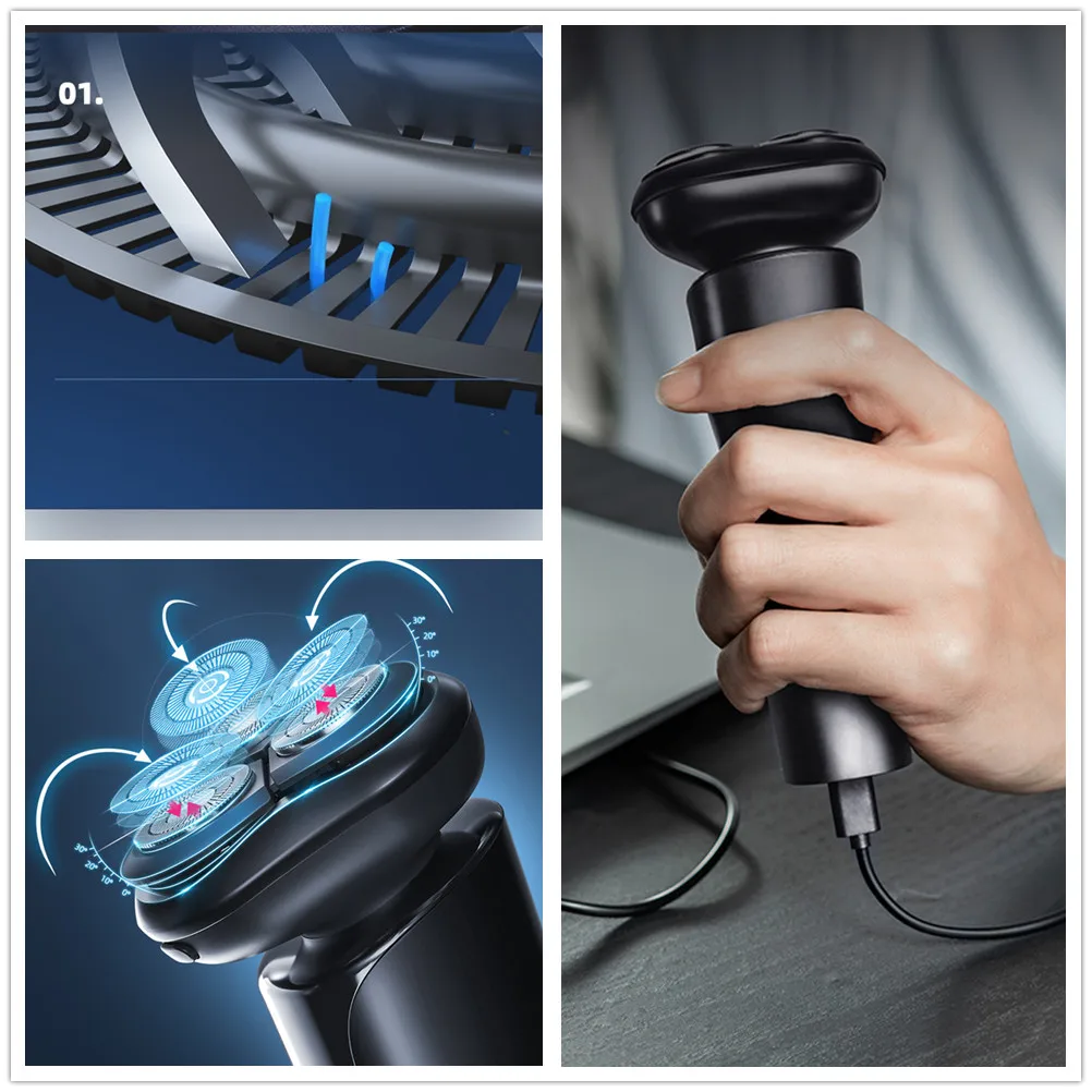 Бритва Мужская аккумуляторная с ЖК-дисплеем IPX7 | Бытовая техника