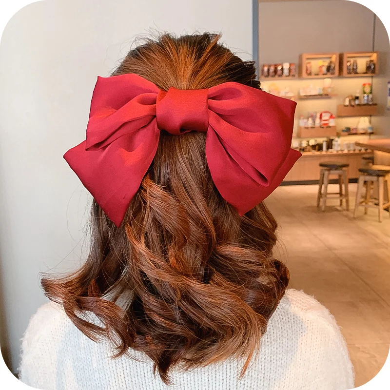 

Шпилька для волос с большим красным бантом в японском стиле, Женские аксессуары для волос, Шпилька для волос для девушек, заколка для волос с...