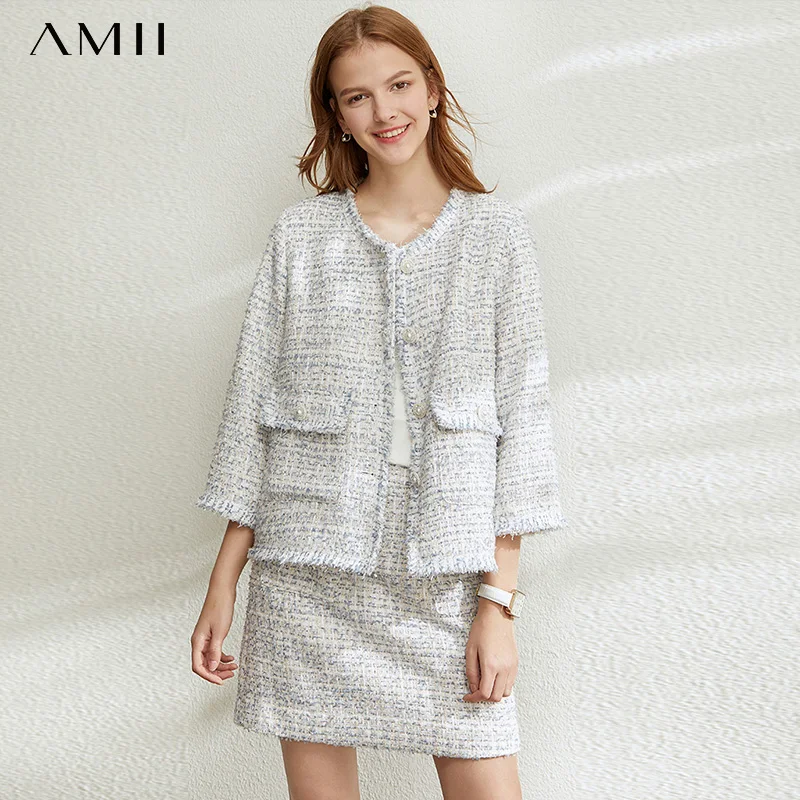 Женский офисный комплект из двух предметов Amii элегантный пиджак с высокой талией