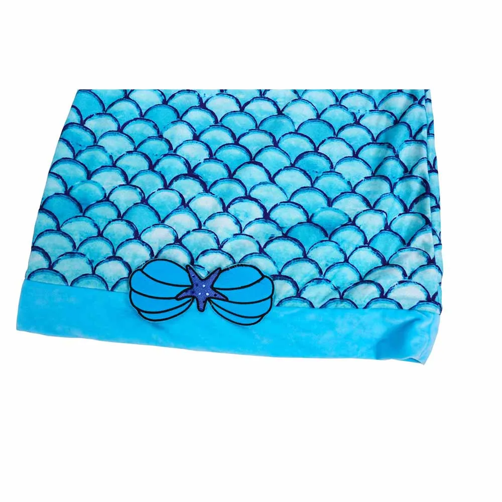 Русалка одеяло рыбий хвост из Полар флиса носимых Портативный одеяла для детей