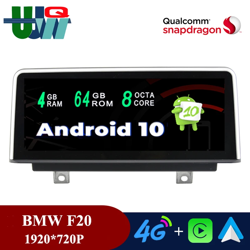 

Автомобильный мультимедийный плеер UJQW, 10,25 дюйма, 1920*720, Snapdragon 8 Core, 4 ГБ/64 ГБ, для BMW Series 1 F20 2011-2014 Series 2 F22 2013-2017 NBT BT