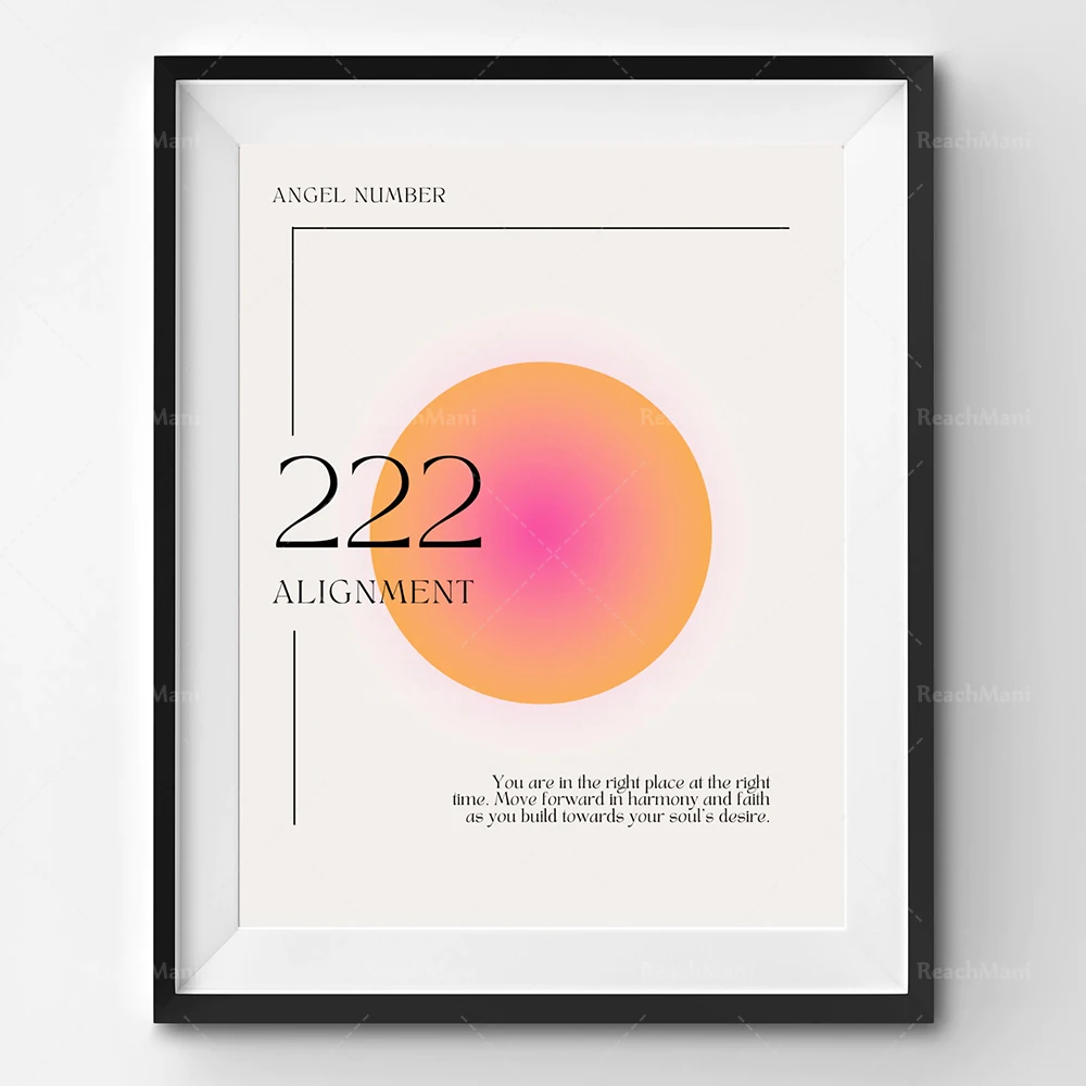 Цифровой плакат с градиентом цвета настенный художественный ангелом от-111 до 999