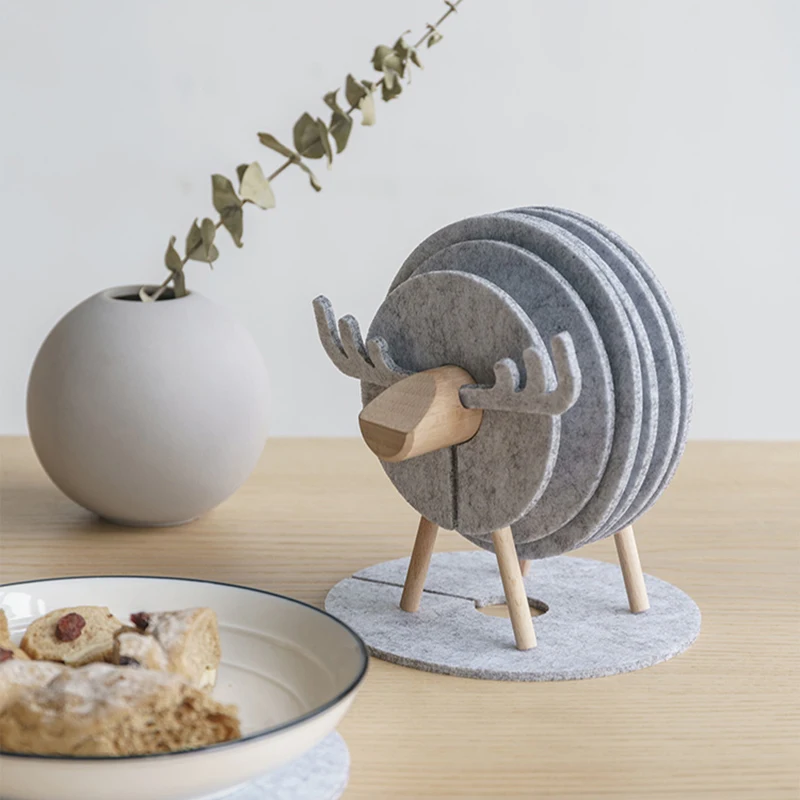 JOUDOO антискользящие подставки для напитков в форме овечки сделай сам