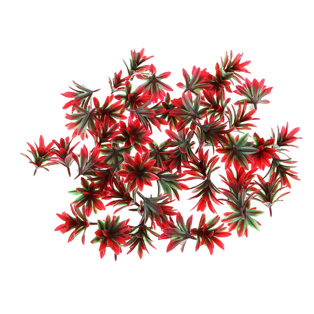 

50 шт. красный цветок модель поезд деревья в форме пейзажа пейзаж 1:100 1:200