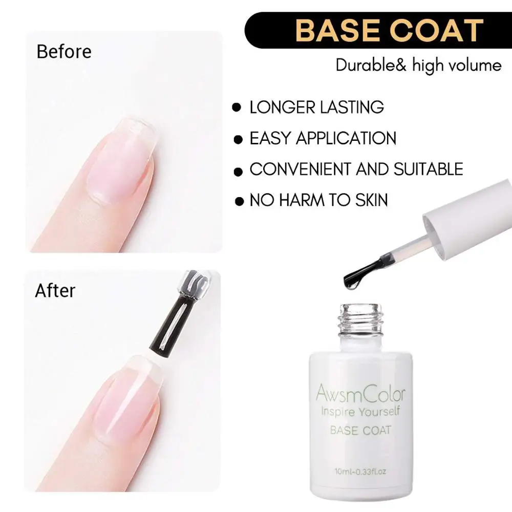 Матовое верхнее покрытие AwsmColor набор блестящих верхних и базовых покрытий без