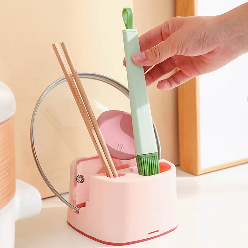 

Plastic Spoon Rest Kitchen Organizer for Fork Spatula Rack Spoon Holder Stand Tableware Storage Rack Multifunction storage Stand