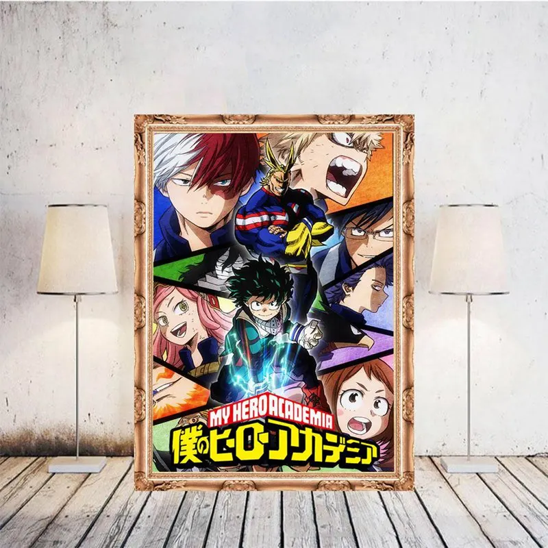 

New My Hero Academia Poster Painting Japanese Anime Wall Hanging Canvas Pictures Home Art Decoration Wall Stickers