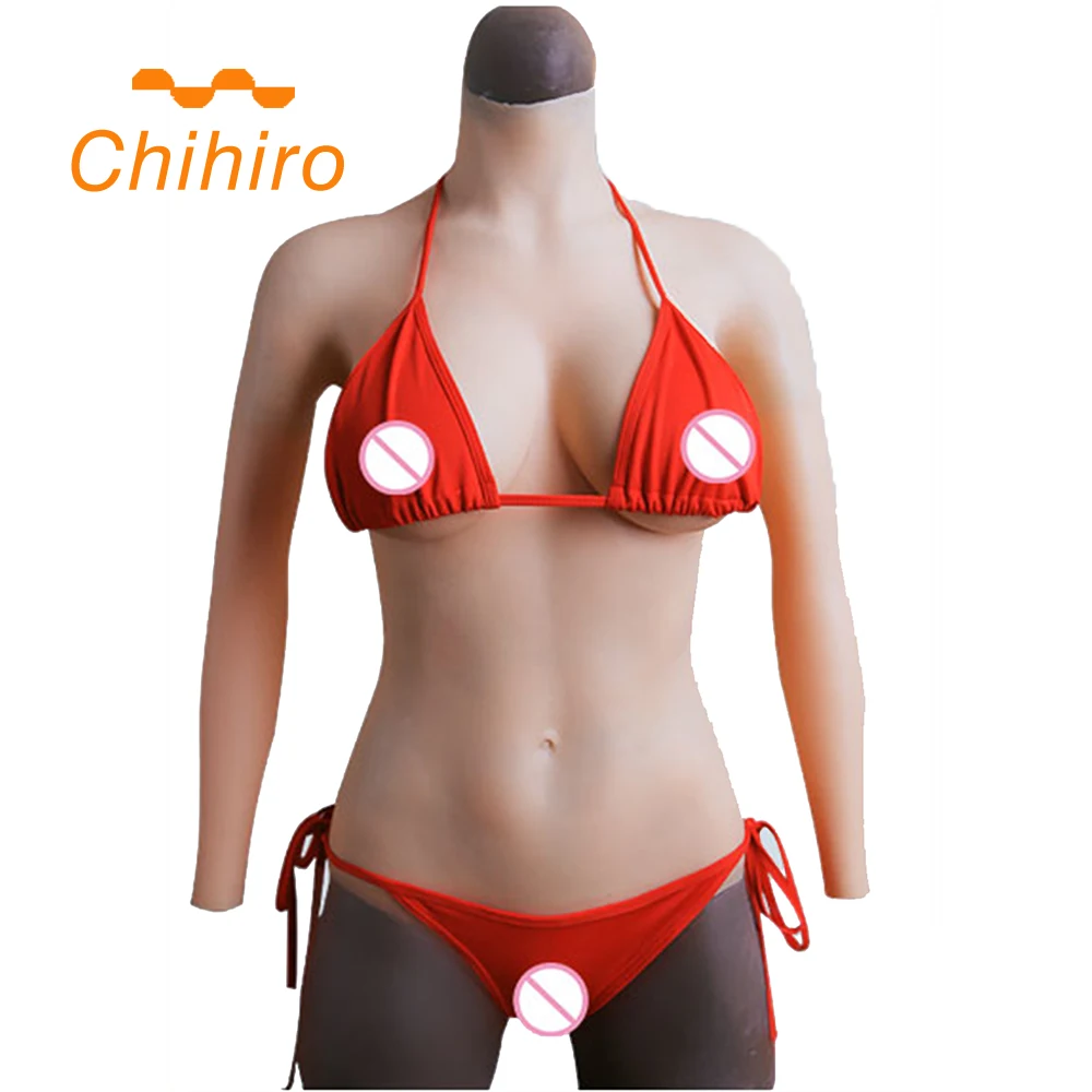 Chihiro E cup реалистичное Силиконовое боди форма груди поддельные с рукой для