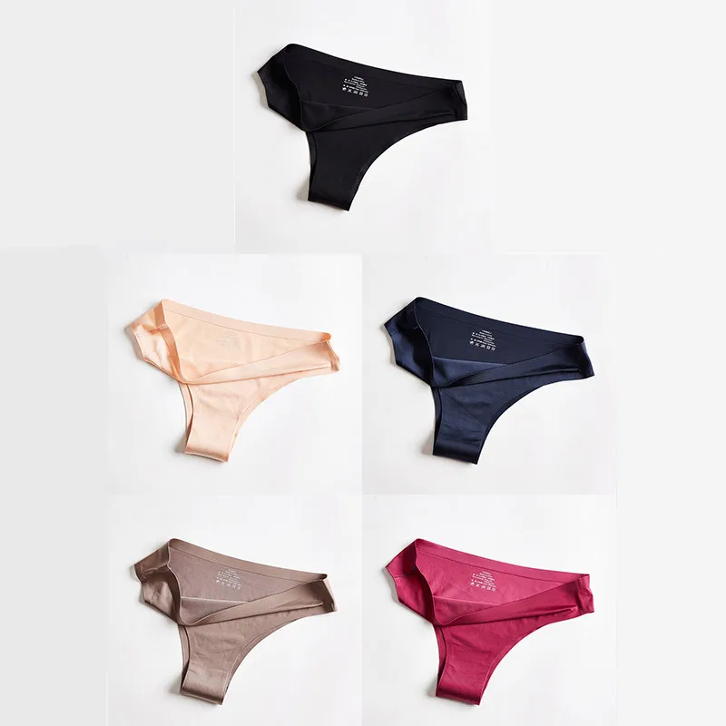 

5 PCS/Set New Cotton Underwear Women Comfortable Panties Solid Color Plus Size Underpants sports Ice silk Briefs Female Lingerie
