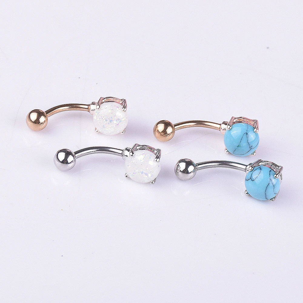 Новый дизайн пупка и кольца тело натуральный ювелирный камень cz драгоценный