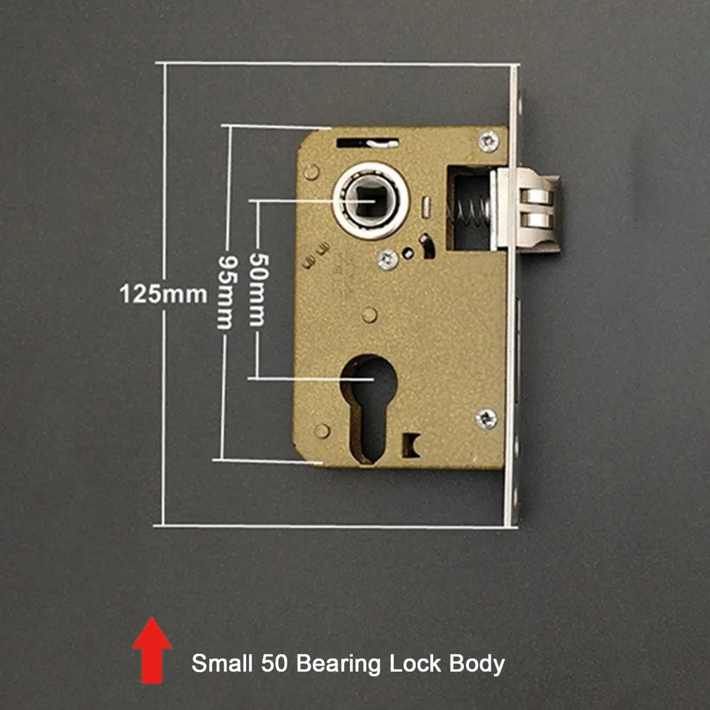

New Simple Door Handle Lock Cylinder Front Back Lever Latch Home Security with Keys Dual Latch Room Door Panel Security Locks
