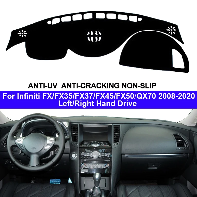 

Car Auto Inner Dashboard Cover For Infiniti FX FX35 FX37 FX45 FX50 QX70 2008 - 2020 Console Protector Carpet Dashmat 2019 2018