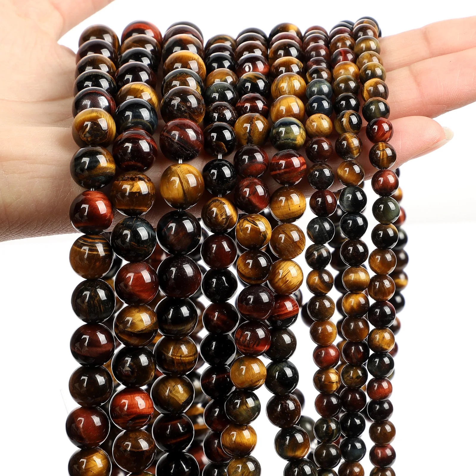 

Yellow Tiger Eye Natural Stone Beads Round Loose Spacer Bead For Jewelry Making DIY Bracelet Necklace Charm Accessories Handwork