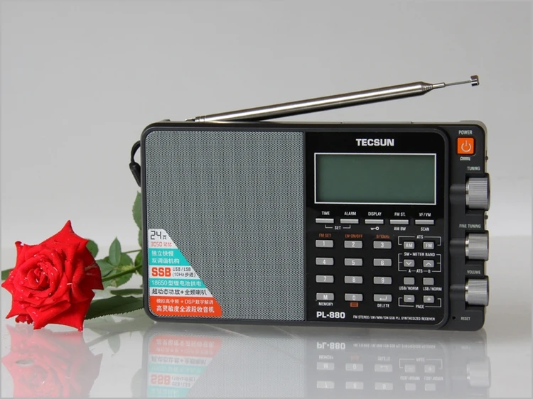 Tecsun портативное цифровое радио с полным диапазоном шумоподавления LW/SW/MW SSB PLL