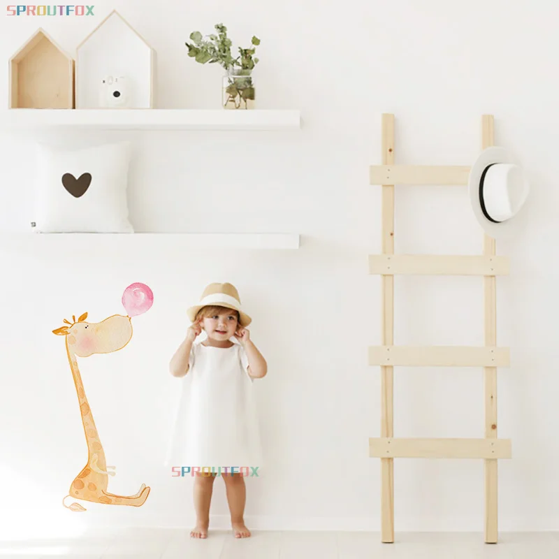 Настенная Наклейка сделай сам с лесными животными и деревьями декор в