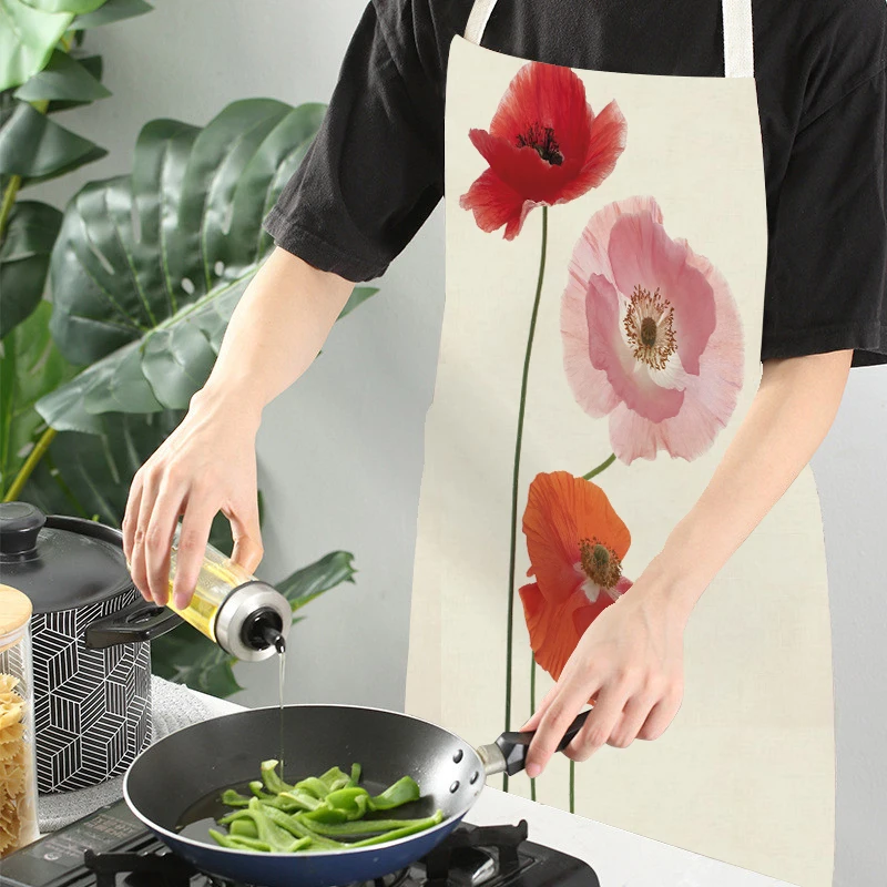 Простой фартук без рукавов с цветочным принтом 1 шт. Детский для уборки семьи