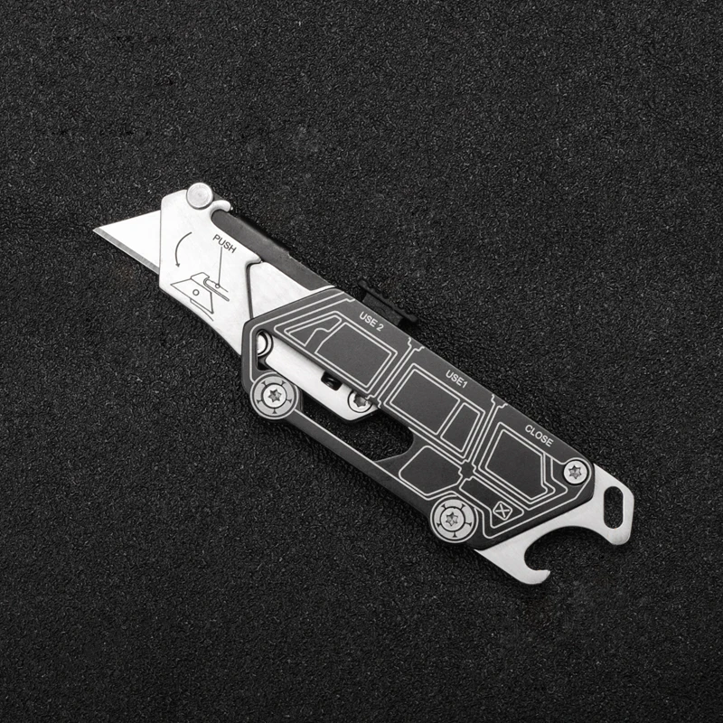 

Многофункциональный складной мини-нож, портативный карманный нож, универсальный нож электрика с 5 лезвиями, резак для бумаги, ручные инстру...