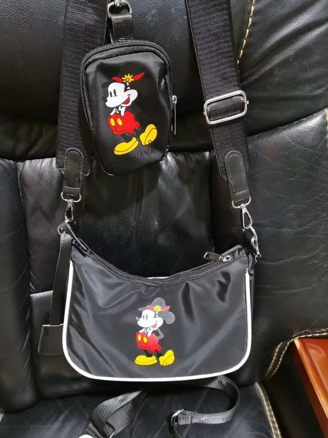 Сумка через плечо Disney с Микки мультяшная Женская и мужская сумка для тещи