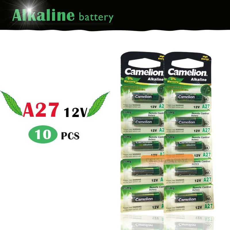 10 шт./лот в виде бабочек, новинка, 12V Camelion A27 27A Ультра щелочные батареи/сигнал тревоги батареи