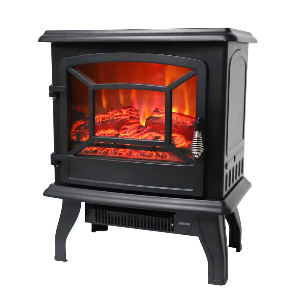 

ZOKOP SF57B-17A00 17 inch 1400w Freestanding Fireplace Fake Wood/Single Color/Heating Wire/A Rocker Flame Switch Button/a Rocker