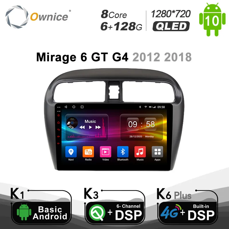 Ownice 9 &quot8 Core Android 10 0 автомобиля радио 6 + 128G для Mitsubishi Mirage GT G4 2014 2017 GPS Navi 4 аппарат не