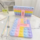 Чехол для iPad 6 AIR 4 10,9 Pro 2020 11 дюймов mini 5 2019 2017, Цветной силиконовый чехол с ремешком через плечо, чехол для iPad 5 2018