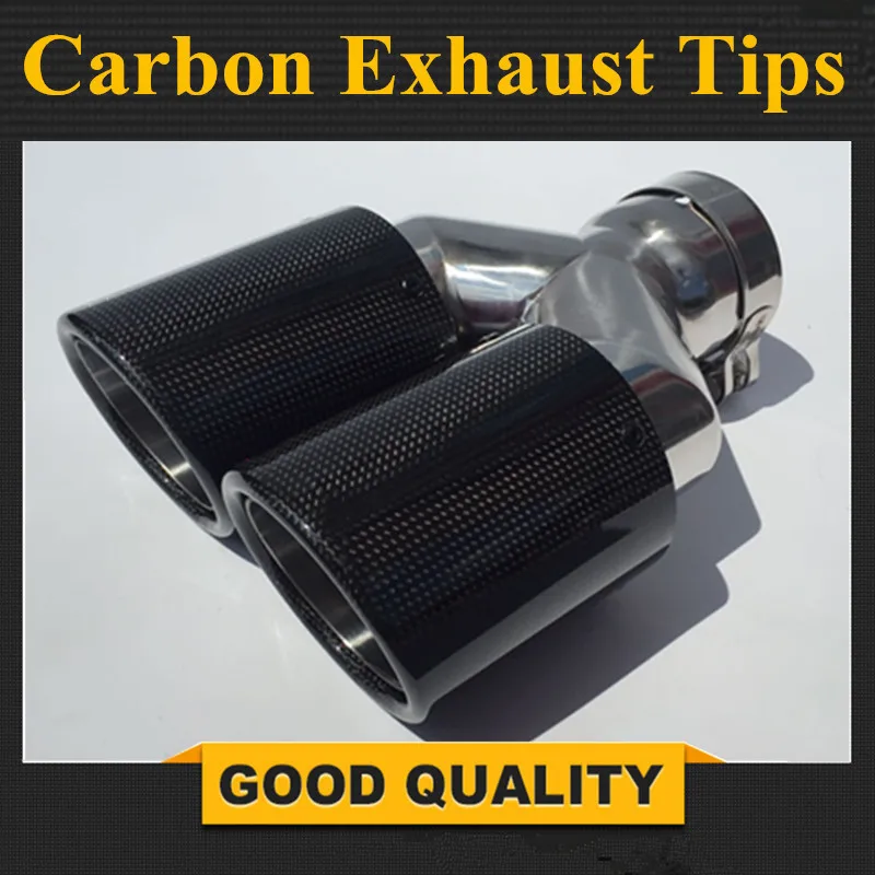 1 шт. Y-образный Универсальный двойной глянцевый выхлопной наконечник из