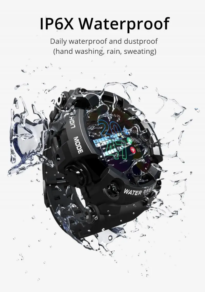 

ATTACK IP68 waterproof Smart Watch Men Touch Screen Dials Languages Blood Pressure Blood Oxygen Monitor SmartWatches Pedometer