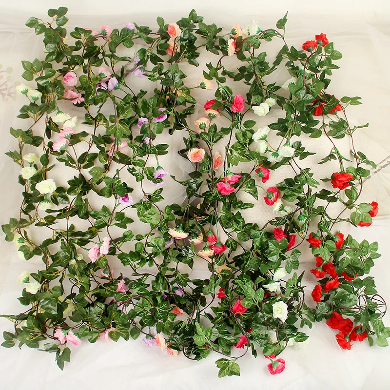 

Simulation 22 heads of rose vines vines living room pipes simulation flowers plastic rose vines fake flower wall hanging