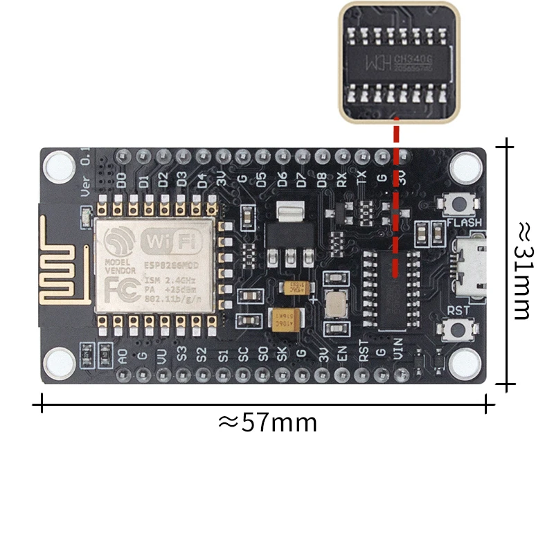 50 шт Беспроводной модуль CH340 NodeMcu V3 Lua WiFi Интернет вещей Совет по развитию основе ESP8266 - Цвет: V3-CH340