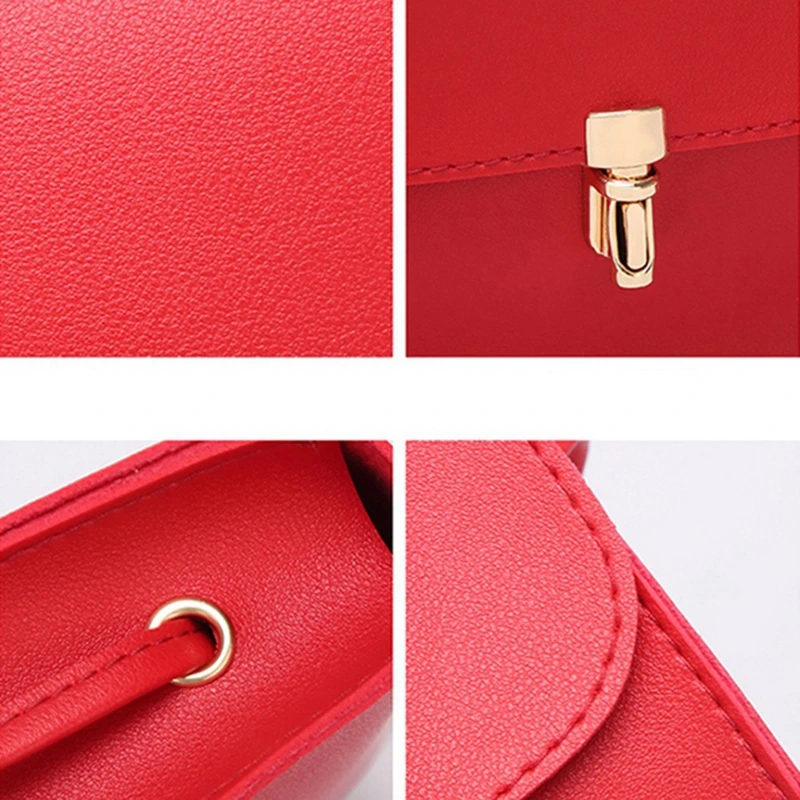 Мода дикая девушка маленькая сумочка Простой Досуг сумка на плечо красный|Сумки