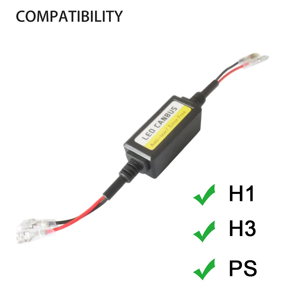 2 шт. H1 H3 PS светодиодный декодер фары Canbus Анти мерцания жгут лампы резистор ошибка