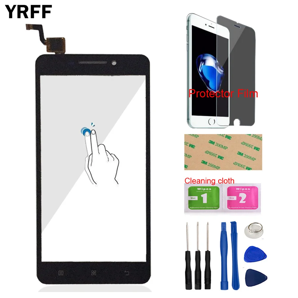 

Touch Screen For Lenovo A5000 Touch Screen Digitizer Sensor Outer Glass Panel Tools Mobile Parts 5.0" Protector Film Adhesive