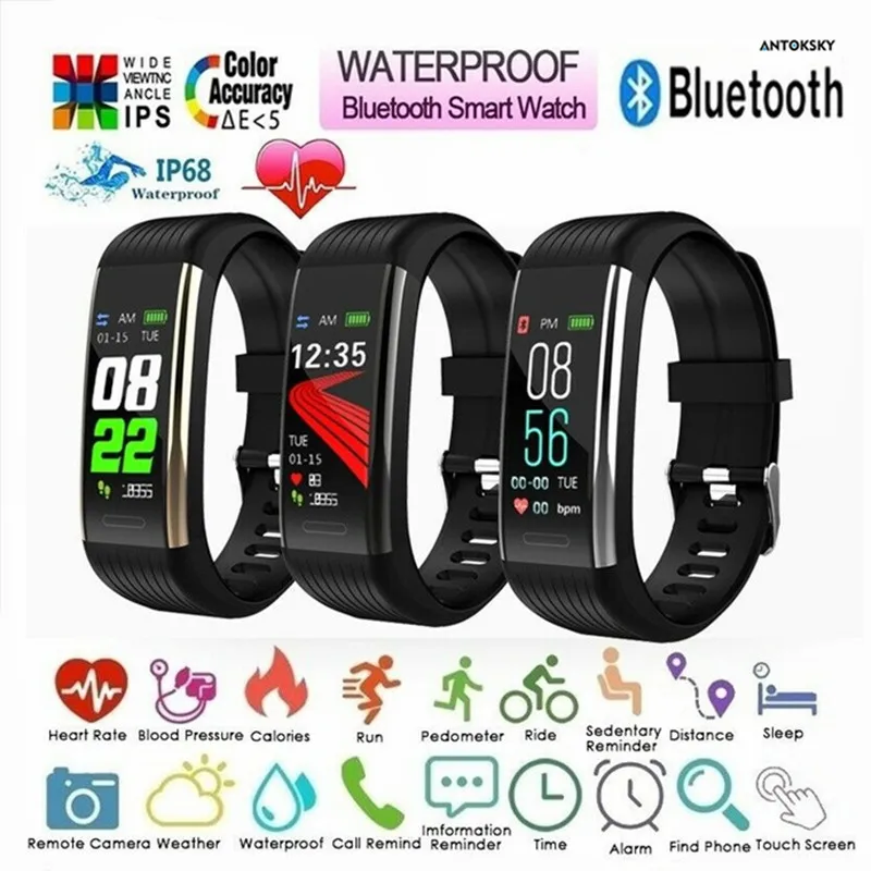 

Fitness Bracelet Heart Rate Monitor Pedometer Smart Bracelet Blood Pressure Fitness Tracker Smart Watch Men Women Waterproof