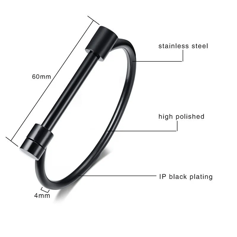 Браслеты из нержавеющей стали 316L с титановым покрытием женские браслеты-манжеты