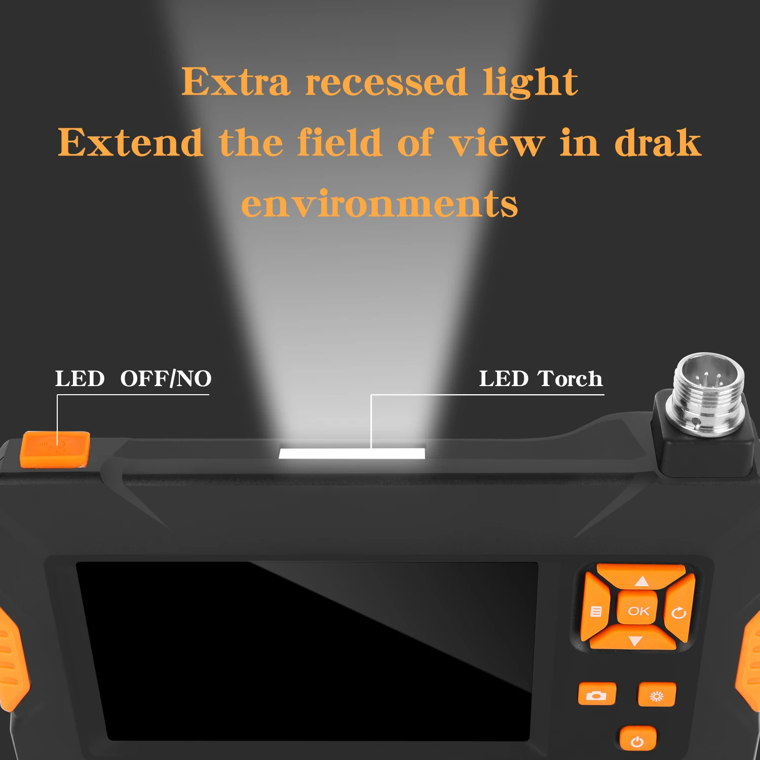 Newest HD1080P 8MM Lens Screen inspection endoscope camera waterproof borescope 4.3 inch HD TFT IPS Car Monitor | Безопасность и