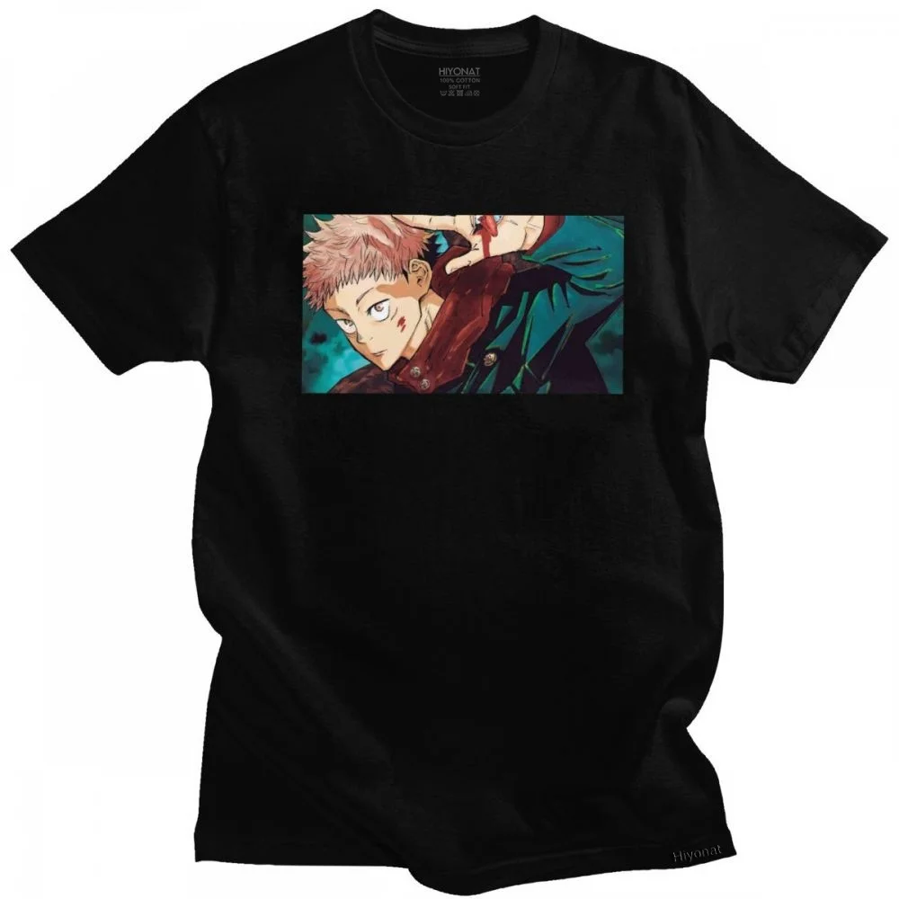 

Novelty Anime Manga Jujutsu Kaisen T Shirt Men Short Sleeved Yuji Itadori T-shirt Tshirt Graphic Tee Top Merchandise