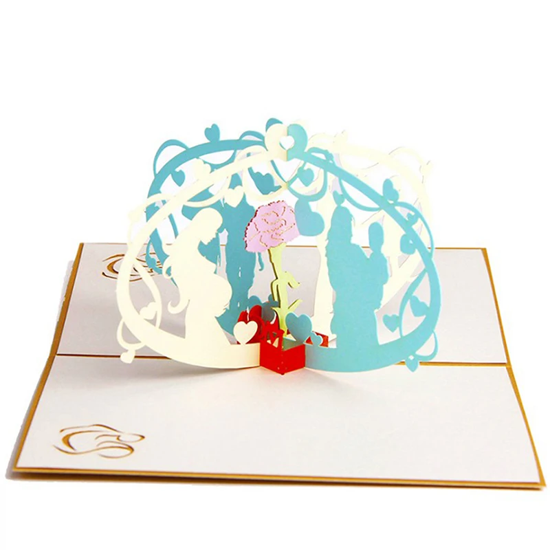 3D открытки на день матери с цветами подарки годовщину рождения открытка спасибо