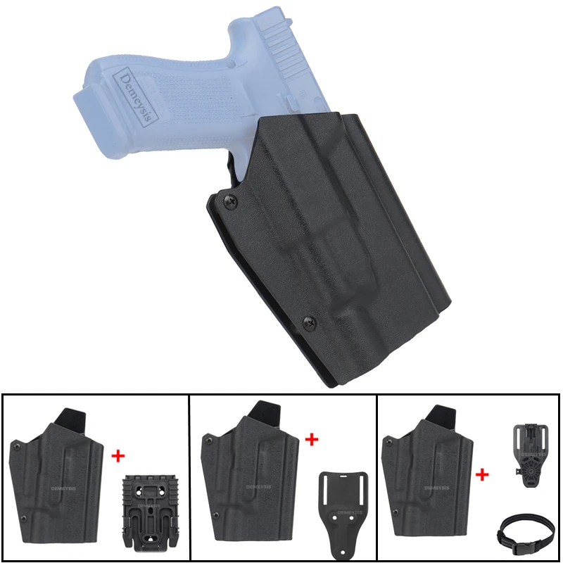 

Тактическая кобура для пистолета ремень для пистолета чехол Glock 9 / 40 17-длина (GLOCK 17 / 19 / 19X / 45) фонарик быстросъемный