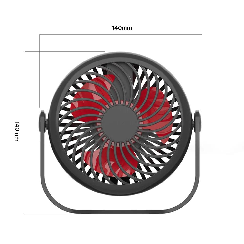 

USB Desktop Fan Portable Rechargeable Fan with 360 Rotation Quiet Operation 3 Speeds Personal Table Fan for Office Home Travel