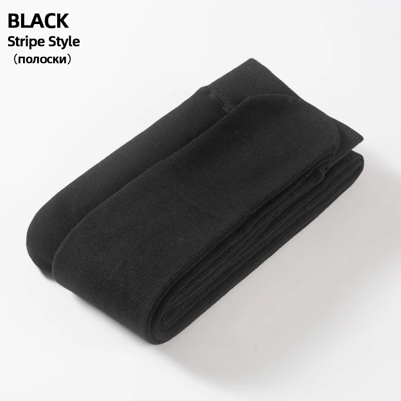 Stripet Black A HSS осень зима женские плюс 3XL хлопок колготки высокое качество в полоску бархатные колготки супер эластичные тонкие теплые плотные колготки - Цвет: Stripet Black A