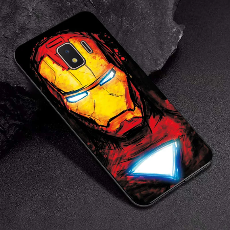 TPUBLK640 Чехол для телефона Marvel Железный человек для samsung Galaxy J2 J4 Core, черный чехол из ТПУ для samsung J4 J6 Plus чехол J5 J7 Prime - Цвет: TPUBLK640