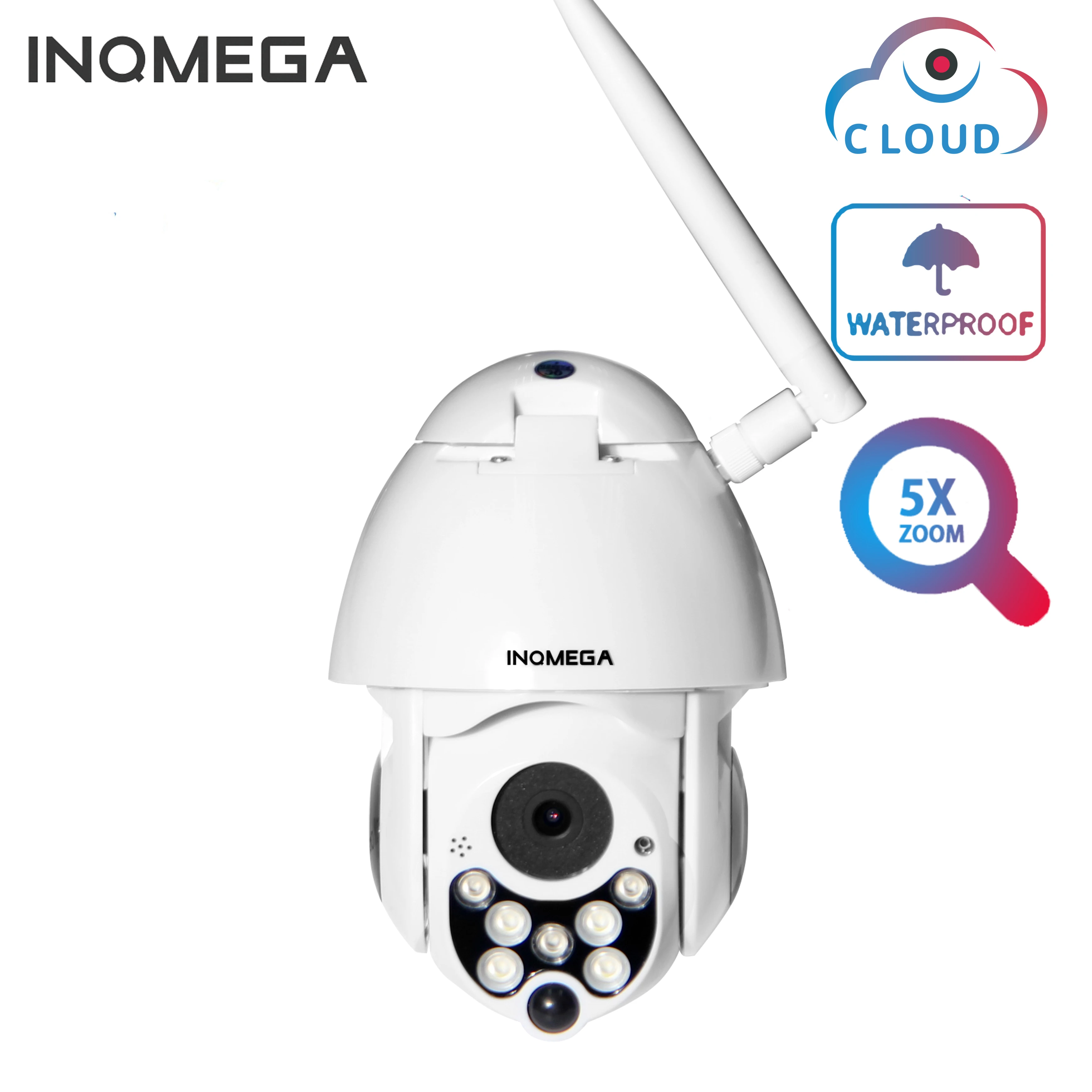 IP камера INQMEGA PTZ с 5 кратным увеличением 1080P водонепроницаемая|Камеры